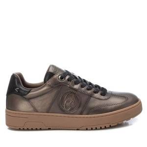 NEW XTI women's leather trainer sneakers in silver